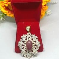 ราคา จี้ทับทิมแท้ประดับเพรชSwiss เกรดAA งานสวยปราณีตหรูหรา จี้ใส่ออกงาน จี้ทอง เครื่องประดับ (20905987810)