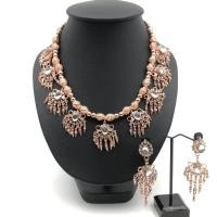 ราคา สร้อยคอ Vintage jewelry ชุดเครื่องประดับ ชุดไทยโบราณ สร้อยคอ ต่างหูคลิป (7701045183)