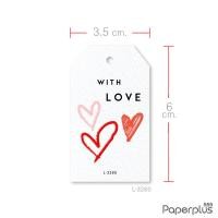 ราคา 555paperplus กระดาษรูปหัวใจ การ์ดหัวใจ Tag หัวใจ Tag valentine สติ๊กเกอร์ valentine (6452066491)