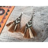ราคา ต่างหูพู่ ต่างหูโบฮีเมี่ยน earrings (17359190935)
