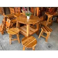 ราคา โต๊ะไม้สัก ชุดโต๊ะไม้ ชุดโต๊ะปิคนิค โต๊ะ1 เก้าอี้4ตัว (20994712690)