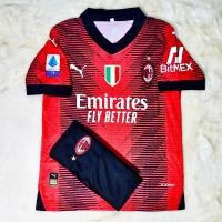 ราคา ชุดบอลเด็ก เอซีมิลาน 2023 2024 ชุดฟุตบอลทีมใหม่ล่าสุดครบชุดเสื้อพร้อมกางเกง (20790975886)