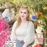 ราคา ด่วนพิเศษ พร้อมส่ง เสื้อลูกไม้ลายฉลุ น่ารักๆ รุ่น โบวหลัง Recommended (20499882912)