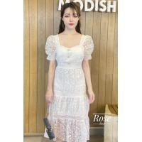 ราคา ชุดเดรส ผ้าลูกไม้ แต่งแถบ แขนตุ๊กตา อกเสริมฟองน้ำ มีซับในทั้งตัว งานป้าย Rose shop ทรงเป๊ะ มากคะ อก Bust 34 36เอว 25 30 สะโพก 36 ยาว 44 มี 5 สี ขาว ดำ ครีม ชม น้ำตาล (18916809469)