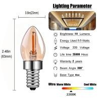 ราคา E12 E14 LED โคมไฟหรี่แสงได้หลอดไฟ C7 220V Edison หลอดไฟ LED หลอดไฟประหยัดพลังงาน Dimmable 2700K ห้องนั่งเล่นในร่มห้องนอน (17394008642)