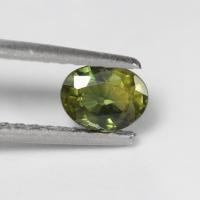 ราคา 0 85 ct พลอยแท้ เขียวส่อง เผาเก่า Heated Green Sapphire ทรงไข่ บางกะจะ (20939896914)