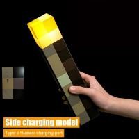 ราคา ไฟฉายไฟฉาย Minecraft 28ซม ความสว่างสูง LED Minecraft โคมไฟมือถือหรือติดผนัง (20877583941)