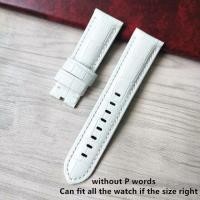 ราคา สายนาฬิกาหนังแท้อิตาลี24 22มม สายรัดข้อมือสำหรับ Panerai PAM (10502797402)