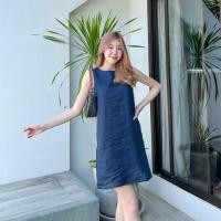 ราคา PRE ORDER 7 10วัน SUUBE Official Canna Dress Navy กรม เดรสสั้นแขนกุด ผ้าลินินแท้ ทรงเอ มีซับในและกระเป๋าข้าง เดรสเรียบๆ ทรงใส่ง่าย สบายๆ (12656449156)