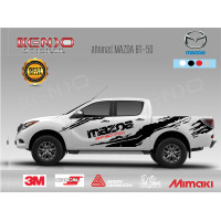 ราคา สติ๊กเกอร์แต่งรถ แต่งรถ ติดข้างรถ มาสด้า บีที 50 รถแต่ง Mazda BT 50 PRO Sticker 4ประตูแคปตอนเดียว (15368056372)