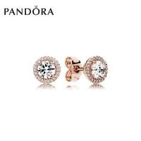 ราคา แพนดอร่า pandoraˉ Rose Series Classic Elegant Stud Earrings 286272CZ Vintage Warm Atmosphere Stud Earrings Stud earrings Drop earrings Women Jewelry pandoraˉ charm (20475475145)