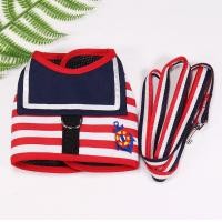 ราคา PC 399 สายจูงสัตว์เลี้ยงเสื้อกะลาสี สายจูงรัดอก สายจูงน้องหมา น้องแมว ลายกะลาสีเรือ ราคาถูก พร้อมส่ง (16955909104)