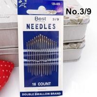 ราคา เข็มปักผ้า No 3 9 บรรจุ 16 เล่ม เข็มหัวทอง เข็มเย็บผ้า (16638317461)