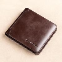 ราคา BANYANU กระเป๋าสตางค์ผู้ชายขนาดเล็กต่อต้านผู้ถือบัตร RFID กระเป๋าสตางค์หนังแท้สำหรับผู้ชาย (17574875107)
