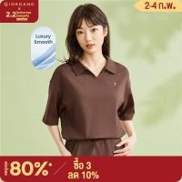 ราคา GIORDANO ผู้หญิง โปโลผ้าฝ้ายแท้ถักผ้าสองด้าน ปกปักหมีแพนด้า แขนสั้น Free Shipping 05313395 (17465136578)