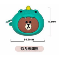ราคา กระเป๋าใส่เหรียญ line Friends บราวน์แบร์โคนี่กระต่ายแซลลี่กระเป๋าเก็บหูฟังบลูทูธซิลิโคนมีซิปขนาดมินิ (19863483607)