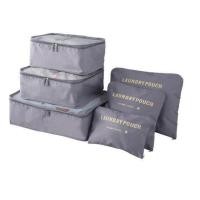 ราคา กระเป๋าจัดระเบียบ 6 ชิ้น travel storage bag กระเป๋าจัดระเบียบสำหลับเดินทาง กระเป๋าเก็บของ ถุงเก็บซิปหนา กระเป๋าจัดระเบียบใส่เสื้อผ้า (21057828394)