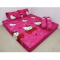 ราคา ชุดผ้าปูที่นอน ผ้าปูที่นอน คิตตี้ สีชมพู ผ้าคอตตอนแท้100 ครบเซ็ต4ชิ้น ผ้าปู ปลอกหมอน ปลอกหมอนข้าง ขนาด 3 5 5 6ฟุต จัดส่งทุกวัน (19316922501)