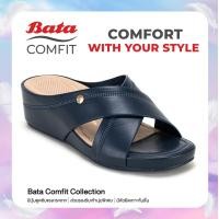 ราคา Bata บาจา Comfit รองเท้าเพื่อสุขภาพแบบสวม พร้อมเทคโนโลยีคุชชั่น รองรับน้ำหนักเท้า สูง 2 นิ้ว สำหรับผู้หญิง สีกรมท่า รหัส 7019088 (21344325087)