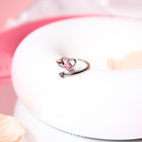ราคา earika earrings my little cupid ring แหวนหัวใจธนูคริสตัลสีชมพู (21378284258)