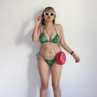 ราคา Soaky bikini บิกินี่แบบผูก ชุดว่ายน้ำสายฝอ บิกินี่สีสันสดใส (19457183720)