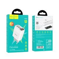 ราคา HOCO ที่ชาร์จจอแสดงผลดิจิทัล3พอร์ตแบบ18W C93A ของแท้สำหรับ iPhone Samsung S22 Huawei Xiaomi Realme อะแดปเตอร์แท่นชาร์จผนัง Htc พร้อมชุดสายชาร์จแบตเตอรี่ (20430291701)