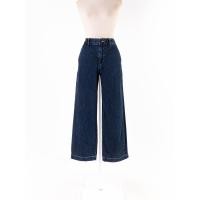 ราคา uniqlo กางเกงยีนส์ขายาว กระดุมซิปหน้า ด้ายตรงหูกางเกงรุ่ยเล็กน้อย Preloved (20614429765)