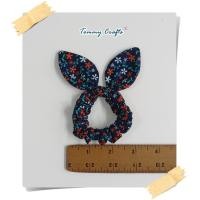 ราคา ยางรัดผมหูกระต่าย ยางมัดผม ไซส์ M โดนัทรัดผม ผ้าคอตตอน ลายดอกไม้น่ารัก Bunny Ear Hair scrunchies (16402758773)