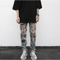 ราคา SR014กางเกงยีนส์เกาหลีแบรนด์ดังFOGKANYEBieberDARKROBIKERJEANSBLACKOFEXI22thoctoberr (20056066229)