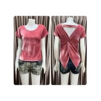 ราคา เสื้อกำมะหยี่ เปิดหลัง คอกลม มี 3 ขนาด อก 32 34 S ด้านหลังไขว้ อก 36 40 M และ อก 40 44 L ผ้านิ่มเด้ง ทิ้งตัว ใส่สบาย ใส่ได้ทุกโอกาสค่ะ (19582806619)