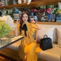 ราคา FLAT2112 FF0031 LADY DIANA DRESS เดรสยาว เดรสชั้น สวยหรู ใส่เที่ยว ออกงาน มีโบว์ ผูกไทด์ แบรนด์แท้ พร้อมส่ง (19453739462)