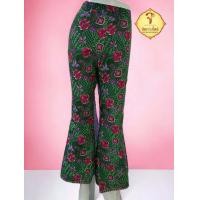ราคา กางเกงขายาว ทรงขาม้า ผ้าถุงลายโสร่ง สีเขียว (21006255167)