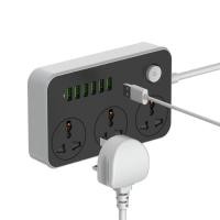 ราคา ปลั๊กไฟ6ช่องUSBปลั๊กพ่วง ปลั๊กไฟ3ช่อง ปลั๊กไฟUSB2500Wปลั๊กสามตา ปลั๊กชาร์จUSBรางปลั๊กไฟ ปลั๊กสายต่อพ่วง สายยาว2เมตร ปลั๊กไฟพ่วง คุณภาพสูงB67 (21243326426)