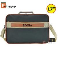 ราคา ProLuggage กระเป๋าสะพายไหล่ BONIA กระเป๋าถือ กระเป๋าใส่เอกสาร กระเป๋าทรงแมสเซนเจอร์ ขนาด 17 นิ้ว รุ่น 4621 17 (7425801012)