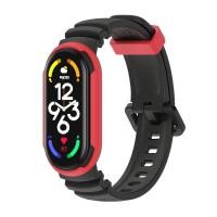 ราคา BassPal สายนาฬิกาสองโทนสีสไตล์สปอร์ตสำหรับ Mi Band 5 6 7สำหรับ Xiaomi MiBand 5 6สายรัดข้อมือเปลี่ยนสายนาฬิกาข้อมือซิลิโคน TPU แบบนิ่ม Miband5สาย Miband7 Miband6 (16972522778)
