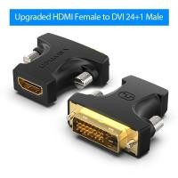ราคา Vention DVI เป็นหัวแปลงสัญญาณ HDMI แบบ Bi Directional DVI D 24 1ตัวผู้ไปยัง HDMI ตัวเมียสายเชื่อมต่อสำหรับโปรเจคเตอร์ HDMI เป็น DVI D (21170252570)