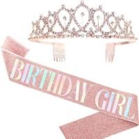 ราคา มงกุฎพร้อมสายสะพายวันเกิด Happy Birthday ประดับกลิตเตอร์ สําหรับปาร์ตี้วันเกิด มงกุฎเจ้าหญิง ที่คาดผมHappy Birthday พร้อบถ่ายรูปวันเกิด (21187081979)