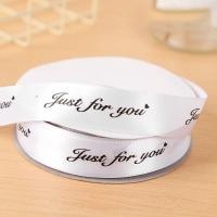 ราคา ริบบิ้นผ้าซาตินลาย Just for you กว้าง 2 5 ซม ยาว 50 หลา สินค้าพร้อมส่ง ริบบิ้นผ้า ริบบิ้นผ้าซาติน ริบบิ้นผูกกล่องเค้ก ผูกช่อดอกไม้ (15177703274)