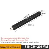 ราคา Eg จัดส่งฟรี 6 8 10นิ้วประตูกลอนประตูนิรภัยแบบฝังสำหรับประตูฝรั่งเศสประตูคอมโพสิตประตูไม้ประตูคู่ประตูปลอมตัวสีดำ (10748390476)