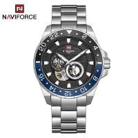 ราคา NAVIFORCE Watch for Men Mechanical Automatic Watches Formal Wristwatch Full Stainless Steel Watch Waterproof 100m (20720293292)