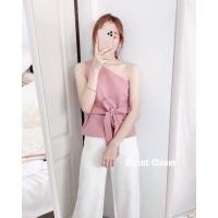 ราคา เสื้อปาดไหล่ผูกโบว์ (20791041485)