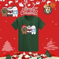 ราคา เสื้อยืดคริสต์มาส เสื้อยืดแพนด้าคริสต์มาส เสื้อยืดปีใหม่ เสื้อยืดน่ารักสำหรับคู่รัก (20963284949)