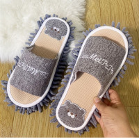 ราคา Tohome รองเท้าใส่ในบ้านน้องหมี B125 slipper พื้อนรองเท้าเก็บฝุ่นได้ สามารถปัดฝุ่นดันฝุ่นได้ในตัว ยิ่งใช้ยิ่งสะอาด (19933699698)