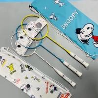ราคา Hellokitty badminton racket hello Kitty snoopy carbon 5 u all beginners badminton racket Kitty cat (19707471962)