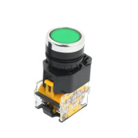 ราคา กดติดปล่อยดับ สวิตซ์ ปุ่ม สวิทช์ปุ่มกด Push Button Switch 1NO 1NC 22mm สีเขียว สีแดง (17277221259)