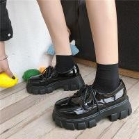 ราคา OhBlablaShoes พร้อมส่ง รองเท้าคัชชู ส้นตึก หนังแก้ว สีดำเงา (786252494)