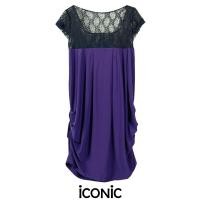 ราคา iCONiC BLACK PURPLE LACE DRESS 6956 ชุดเดรส ผ้ายืด สีม่วง ลูกไม้สีดำ อก34 สะโพก40 ยาว33 เดรสแฟชั่น เดรสออกงาน เดรสสั้น เดรสทำงาน เดรสงานแต่ง เดรสไฮโซ (16190708979)