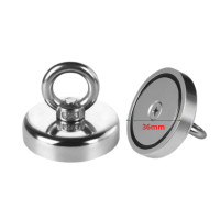 ราคา แม่เหล็กแรงดูดสูงพร้อมห่วงยก แม่เหล็กเก็บของ แม่เหล็กแรงดูดสูง แม่เหล็กแรงสูง แม่เหล็กตกปลา Fishing magnet แม่เหล็กแรงดูด แม่เหล็ก (11273435398)