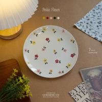 ราคา Petite Fleurs จานเค้ก จานเค้ก ลายน่ารัก ขนาด 7นิ้ว Hand painted (20809133296)