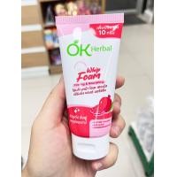ราคา OK Herbal Whip Foam Bright Perfect โอเค เฮอเบิล วิป โฟม โฟมล้างหน้า 60g 1 หลอด วิปโฟม (20994356406)